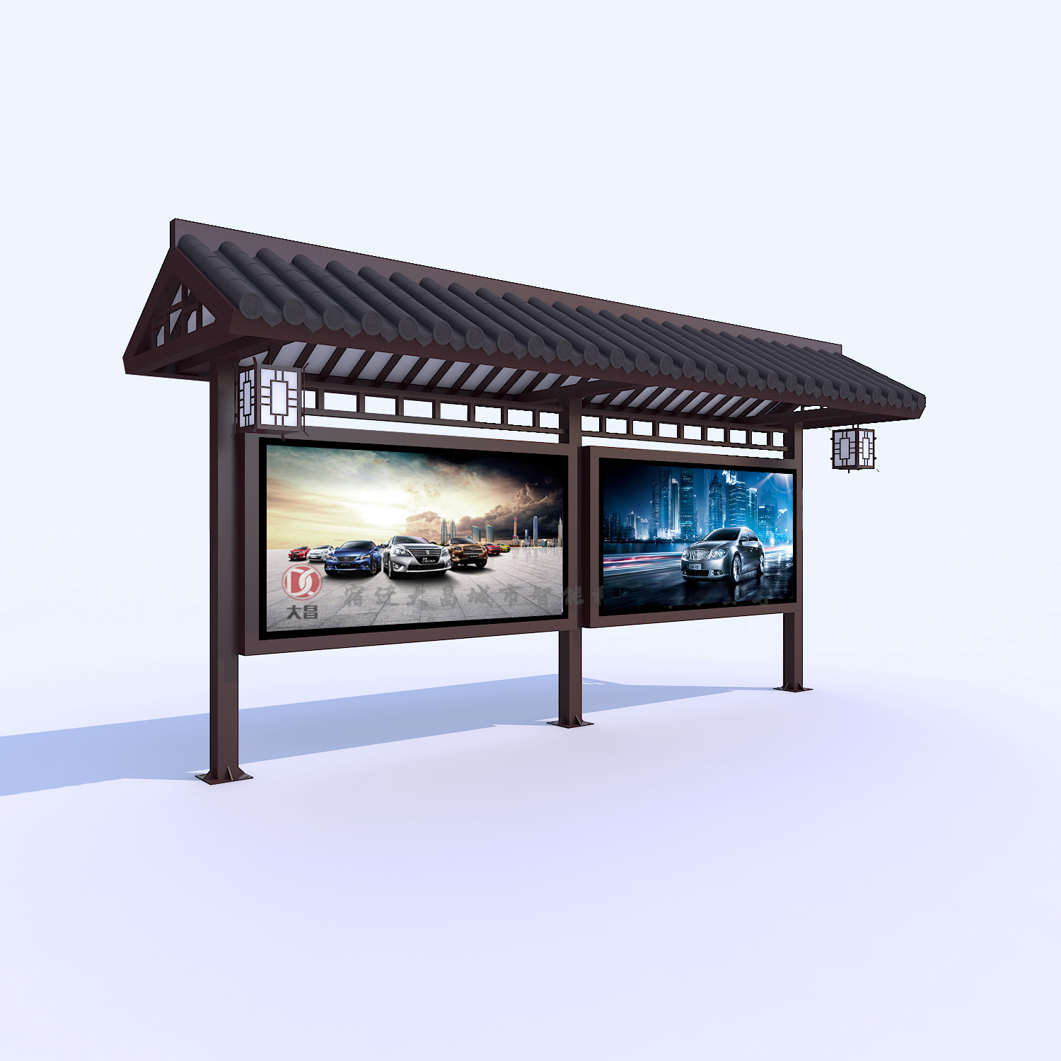 鹽城鄉村仿古公交站亭發貨